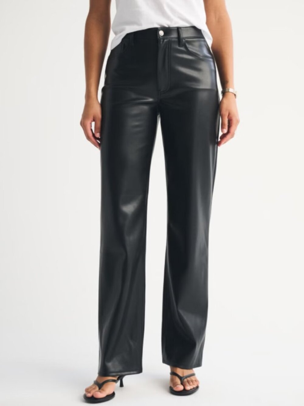 Curve Love High Rise 90s Relaxed Vegan Leather Pant Abercrombie & Fitch